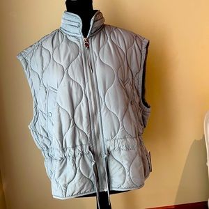 Zara quilted light green Sage vest, like new